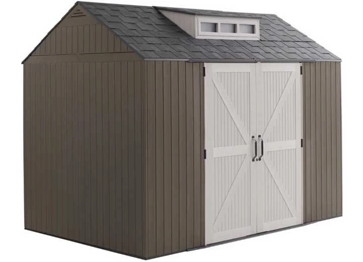 Rubbermaid EASY INSTALL 7X7 RESIN STORAGE SHED BROWN