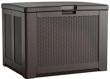 Rubbermaid MEDIUM RESIN 74 GALLON DECK BOX DARK WALNUT