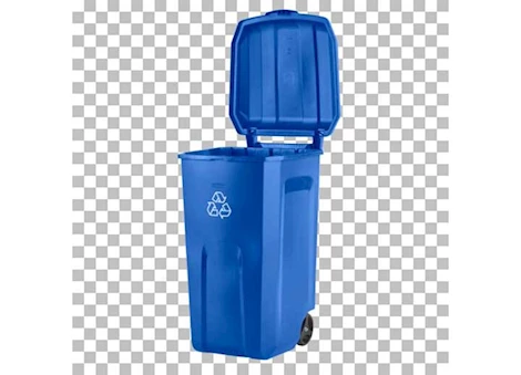 Rubbermaid ROUGHNECK 45 GALLON VENTED BLUE WHEELED RECYCLING TRASH CONTAINER