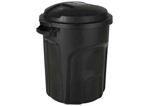 Rubbermaid ROUGHNECK 20 GALLON NON WHEELED VENTED TRASH CAN WITH LID BLACK