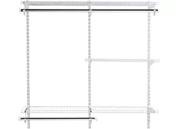 Rubbermaid 4-8 ft wide wire closet configuration storage kit white