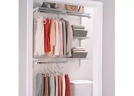 Rubbermaid 4-8 ft wide wire closet configuration storage kit white