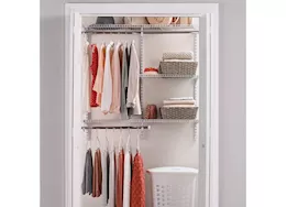 Rubbermaid 4-8 ft wide wire closet configuration storage kit white