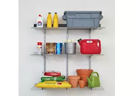 Rubbermaid Fasttrack rail wire garage shelf kit