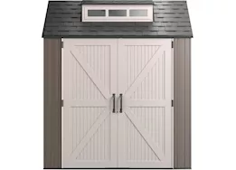 Rubbermaid Easy install 7x7 resin storage shed brown