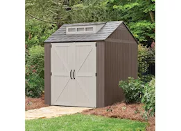 Rubbermaid Easy install 7x7 resin storage shed brown