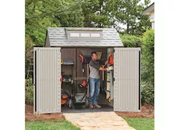 Rubbermaid Easy install 7x7 resin storage shed brown