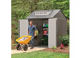 Rubbermaid Easy install 7x7 resin storage shed brown