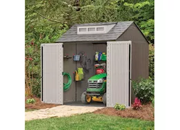 Rubbermaid Easy install 7x7 resin storage shed brown