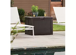 Rubbermaid Medium resin 74 gallon deck box dark walnut