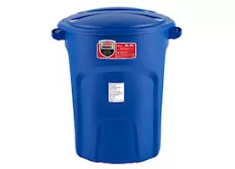 Rubbermaid Roughneck 32 gallon vented blue non wheeled recycling bin with lid
