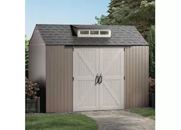 Rubbermaid Easy install 7x10 resin storage shed brown