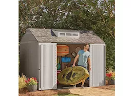 Rubbermaid Easy install 7x10 resin storage shed brown