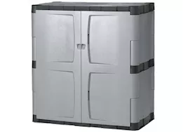 Rubbermaid Fasttrack base double door garage storage resincabinet gray