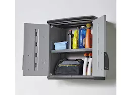 Rubbermaid Fasttrack wall double door garage storage resin cabinet gray