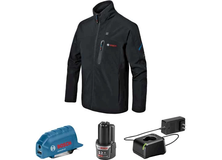 Robert Bosch Tool Company 12v max heated jacket kit w/ 1- 2 ah battery, charger & holster - l Main Image