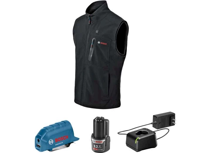 Robert Bosch Tool Company 12v max heated vest kit w/ 1- 2 ah battery, charger & holster - 3xl Main Image