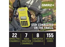 Rugged Radios Rugged gmr2 plus gmrs/frs handheld radio-high visibility safety yellow