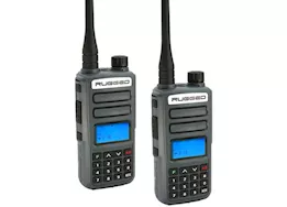 Rugged Radios 2-pack rugged gmr2 plus gmrs/frs two way handheld radios-grey