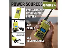 Rugged Radios 2-pack rugged gmr2 plus gmrs/frs two way handheld radios-high visibility safety