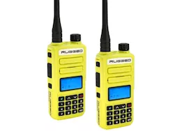Rugged Radios 2-pack rugged gmr2 plus gmrs/frs two way handheld radios-high visibility safety