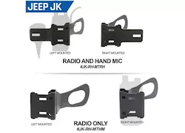 Rugged Radios Handheld radio grab bar mount for jeep jk jku/jl-fits r1/v3/gmr2/gmr2 plus/rh-5r