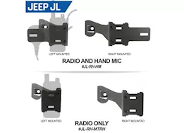 Rugged Radios Handheld radio grab bar mount for jeep jk jku/jl-fits r1/v3/gmr2/gmr2 plus/rh-5r