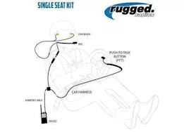 Rugged Radios Imsa racing single seat kit with uhf rdh digital handheld radio