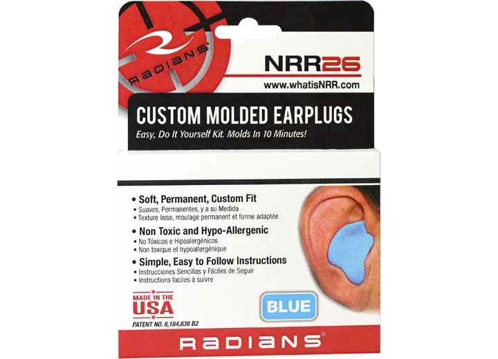 Radians, INC RETAIL CUSTOM MOLDED EARPLUGS - BLUE