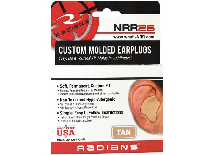 Radians, INC Retail custom molded earplugs - tan Main Image