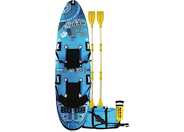 RAVE SPORTS MOLOKAI 2-PERSON INFLATABLE SIT-ON-TOP KAYAK - BLUE