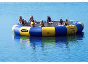 RAVE Sports Classic Aqua Jump 25’ Water Trampoline - Blue/Yellow