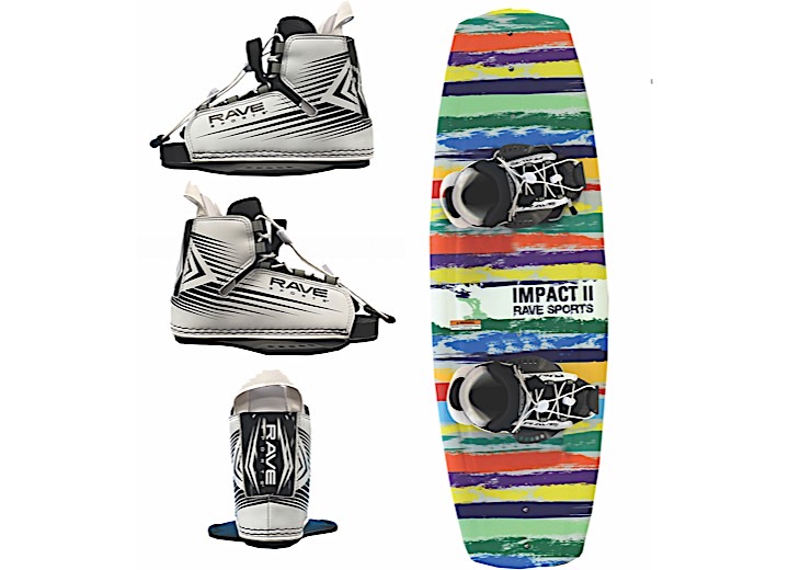 RAVE SPORTS JR. IMPACT II YOUTH WAKEBOARD WITH CHARGER BOOTS