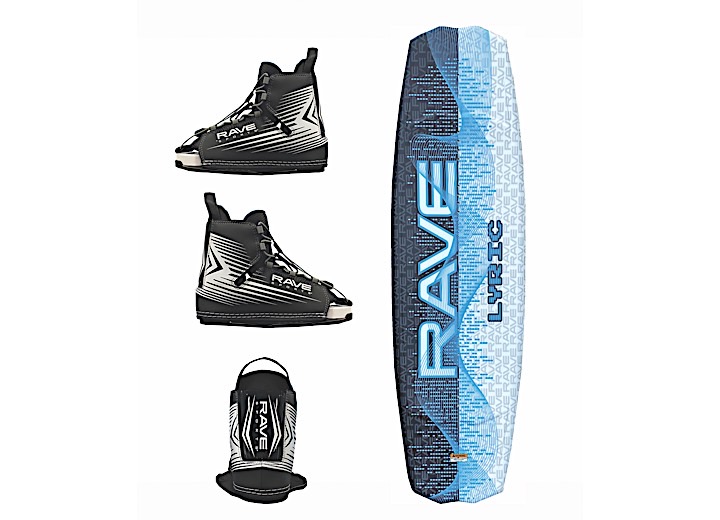 RAVE SPORTS LYRIC WAKEBOARD WITH BINDINGS PACKAGE - BLUE