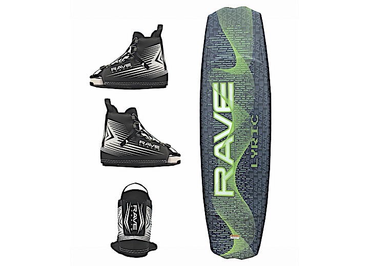 RAVE SPORTS LYRIC WAKEBOARD WITH BINDINGS PACKAGE - GREEN