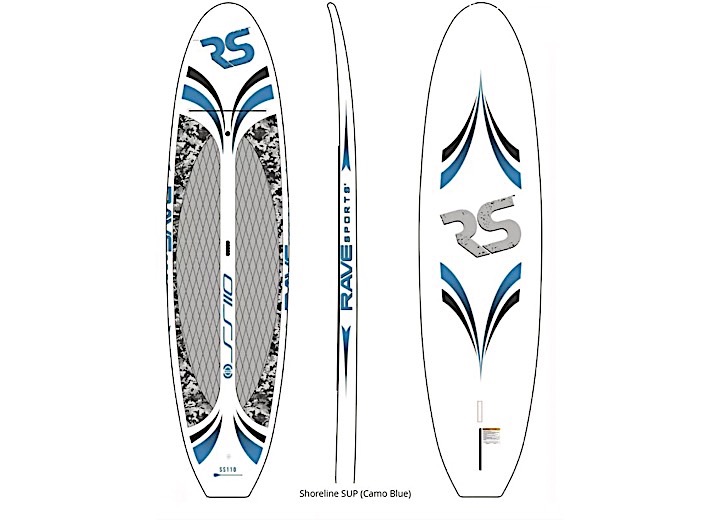RAVE SPORTS SHORELINE SERIES SS110 10 FT. 9 IN. SUP - CAMO BLUE