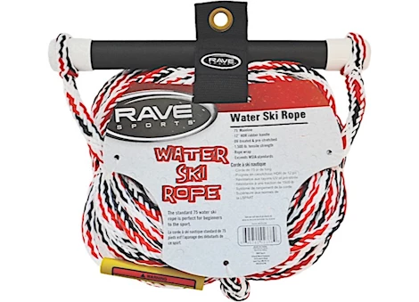 RAVE Sports 75' Water Ski Rope with NBR Smooth Grip