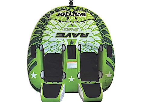 RAVE Sports Warrior II 2 Person Sit on Top Style Towable Tube