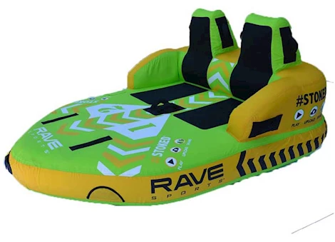 RAVE SPORTS #STOKED 2 PERSON CHARIOT STYLE TOWABLE TUBE