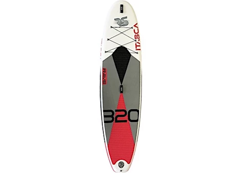 RAVE Sports Itasca iSUP 10 ft. 6 in. Inflatable Paddle Board - Salmon Red