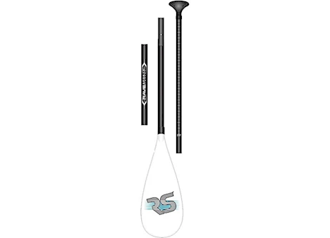 RAVE Sports Travel 3-Piece Hybrid Fiber SUP Paddle - White/Black, Adjustable from 66” to 86”