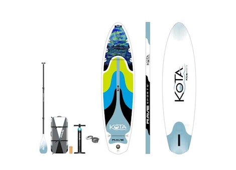 RAVE Sports THE 2022 RAVE SPORTS  INFLATABLE STAND UP PADDLEBORAD KOTA BOREALIS PACKAGE