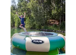 RAVE Sports Aqua Jump Eclipse 120 Water Trampoline - Green/Tan