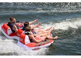 RAVE Sports Warrior III 3 Person Sit on Top Style Towable Tube