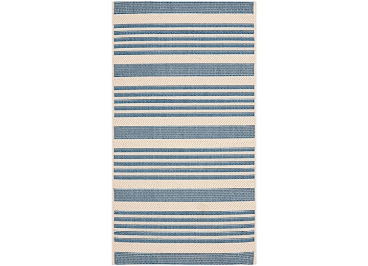 Safavieh Courtyard Collection Outdoor 2'x3'7" Accent Rug - Beige/Blue Main Image