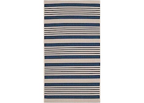 Safavieh Courtyard Collection Outdoor 2'7"x5' Small Rectangle Rug - Navy/Beige