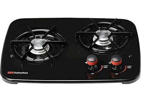 Suburban RV STOP TOP PANEL ONLY (2 BURNER) BLACK