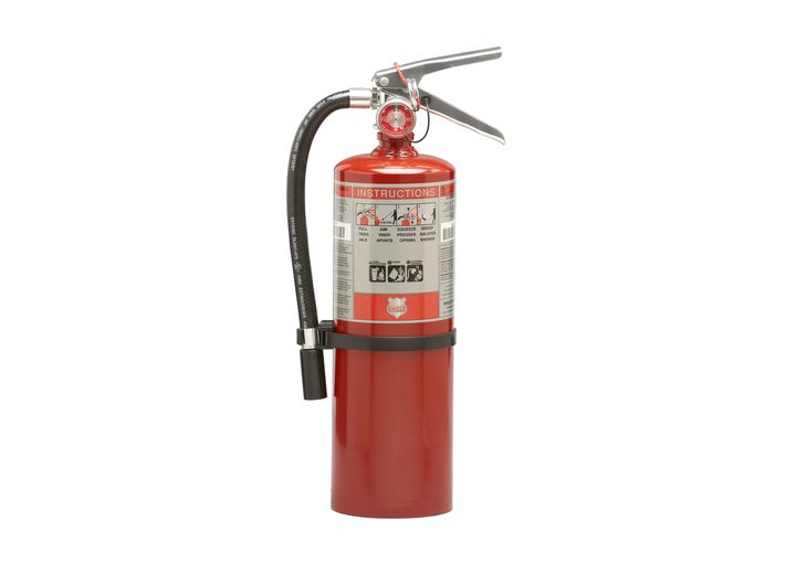 Shield fire protection rechargeable 5lb 2a:20b:c fire extinguisher w/ wall hook