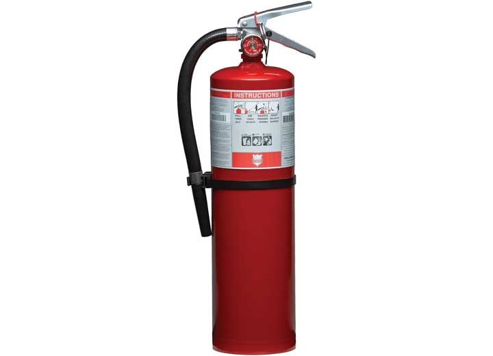 SHIELD FIRE PROTECTION RECHARGEBALE 10 LB. 4A:80BC FIRE EXTINGUISHER WITH WALL HOOK