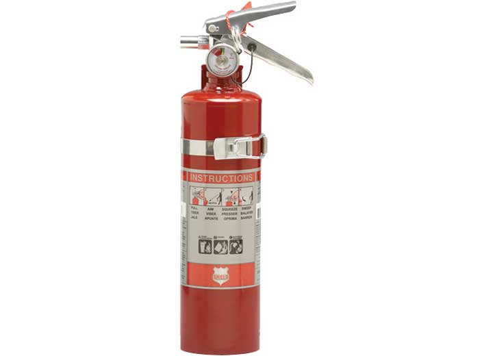 Shield fire protection single use 2.5 lb. 1a:10bc fire extinguisher w/vehicle bracket Main Image